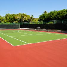 Tennis court cleaning